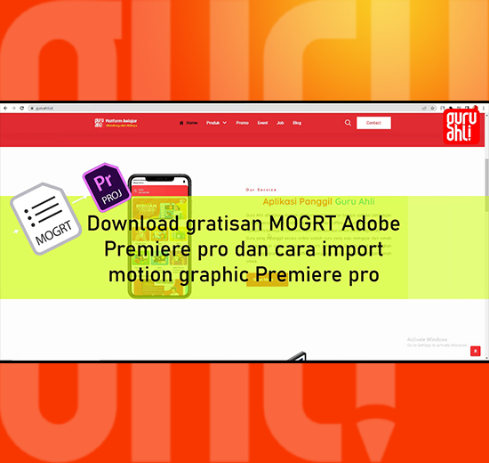 Download gratisan MOGRT adobe premiere pro dan cara import motion graphic premiere pro